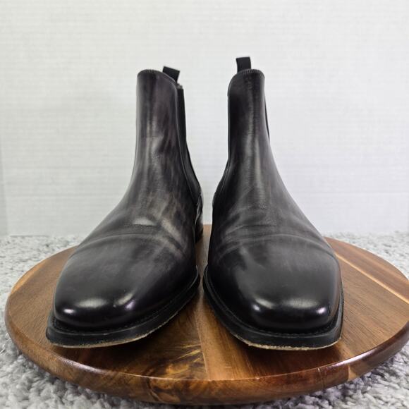 Saks Fifth Avenue by Magnanni Mens 12M Gray Smooth Leather Casual Chelsea Boot main image 6